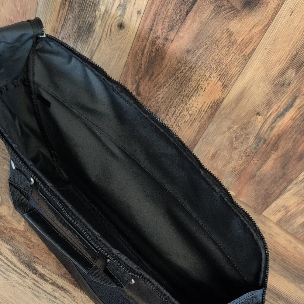 Harley Davidson Leather & Canvas Saddlebag Liner Double Zipper Tote Duffle x2